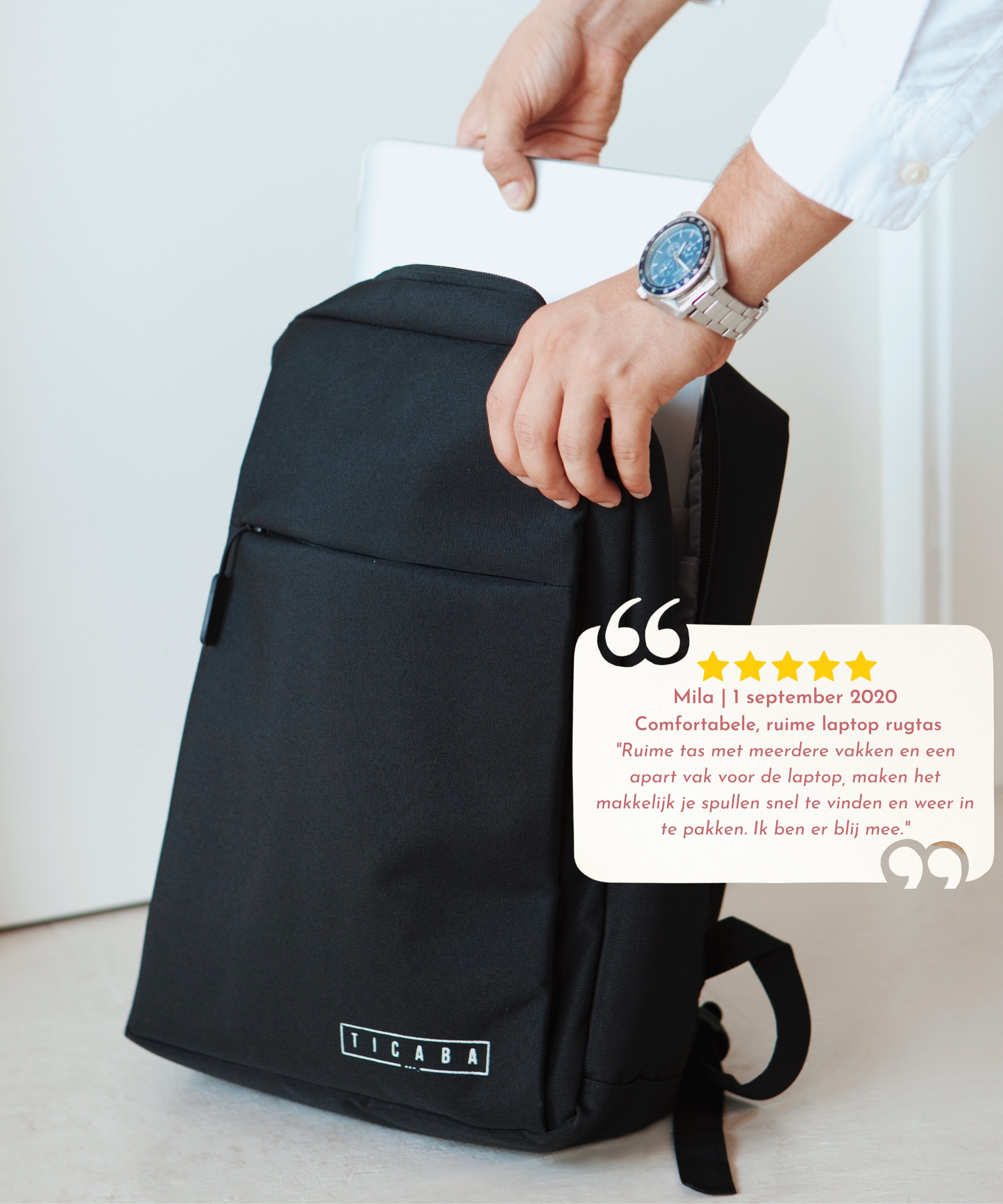 TICABA DAVIS – LAPTOP RUGZAK T/M 15.6 INCH