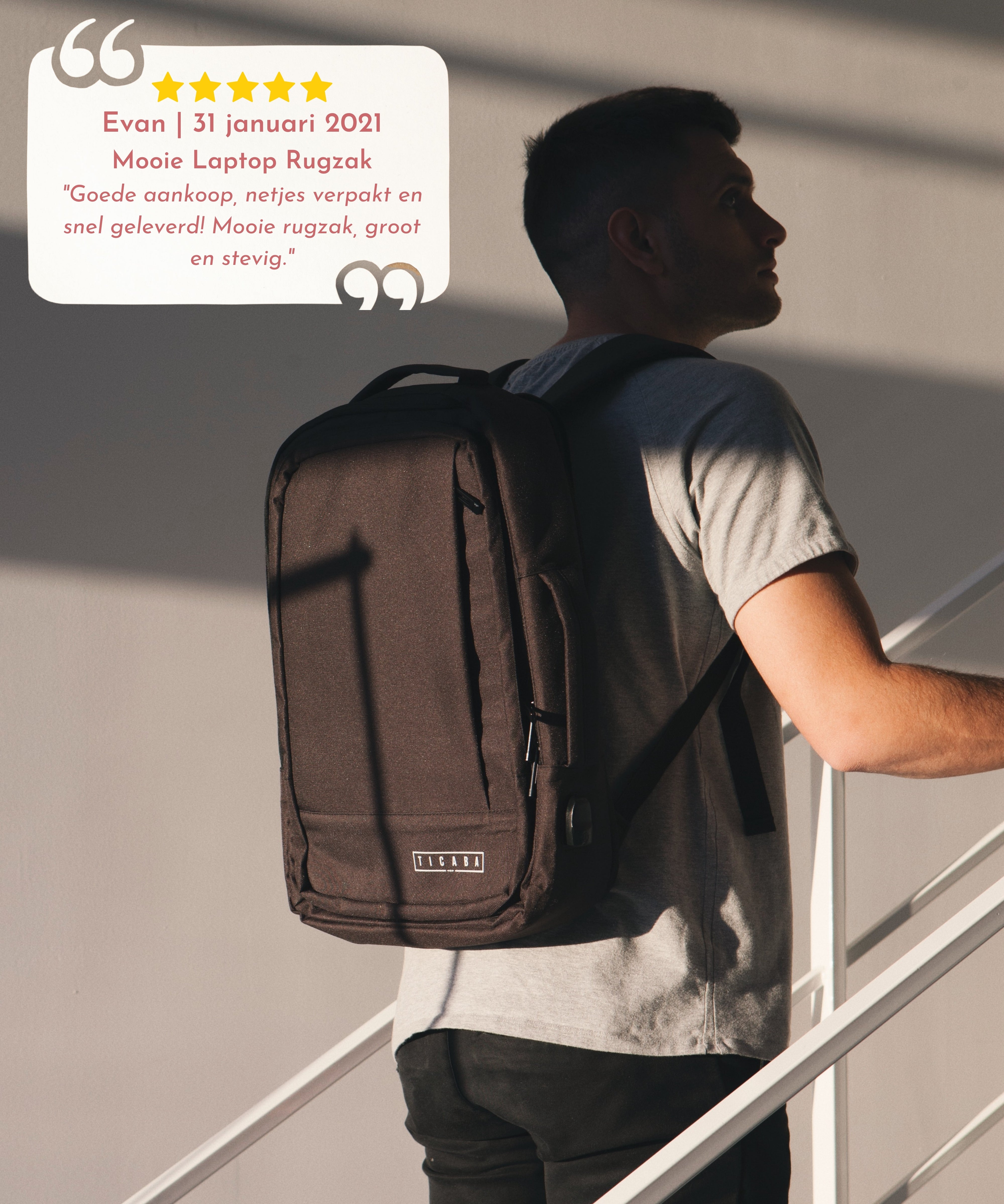 TICABA SILVA – LAPTOP RUGZAK T/M 15.6 INCH