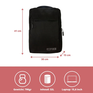 TICABA DAVIS – LAPTOP RUGZAK T/M 15.6 INCH
